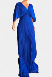 Anita Μίντι Φόρεμα με Πιέτες και V Ντεκολτέ