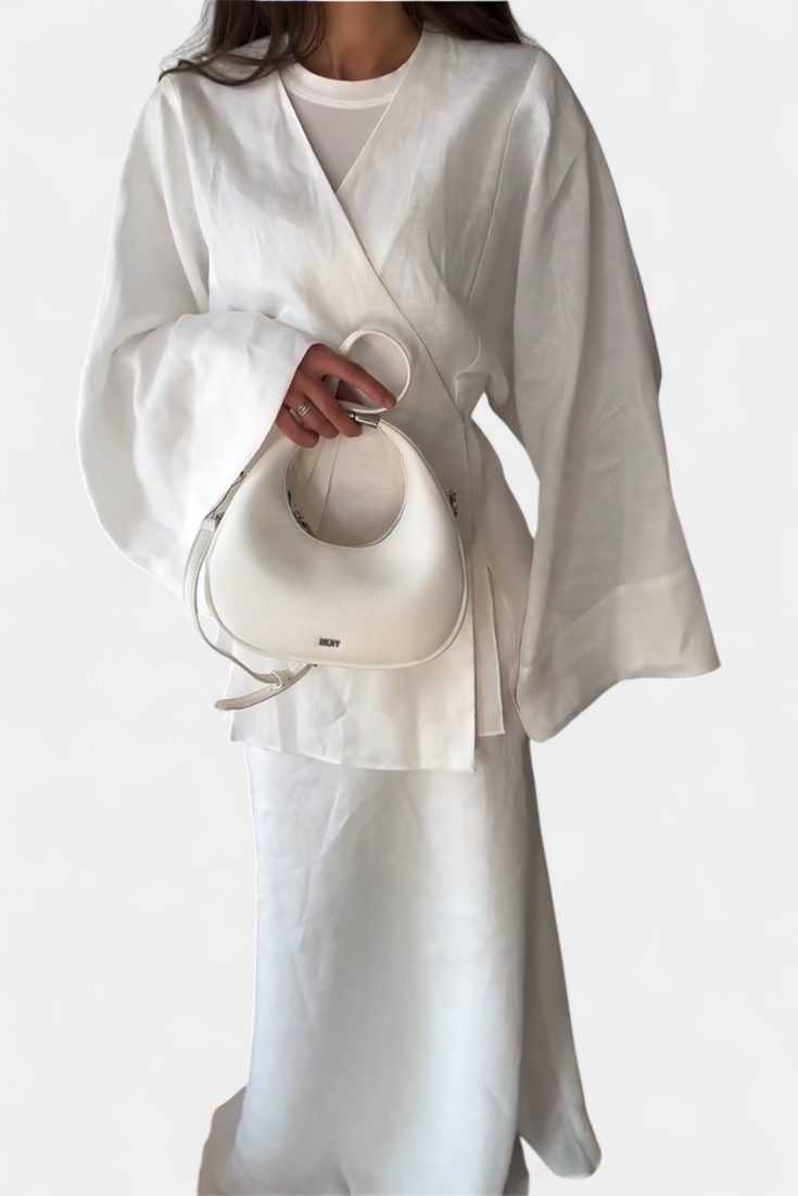 Zelda Σετ με Πουκάμισο με Λαιμόκοψη V και Φούστα με Άνοιγμα