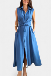 Meryl Πουκαμισοφόρεμα με Κουμπιά και Ρυθμιζόμενη Ζώνη