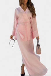 Zelda Σετ με Πουκάμισο με Λαιμόκοψη V και Φούστα με Άνοιγμα