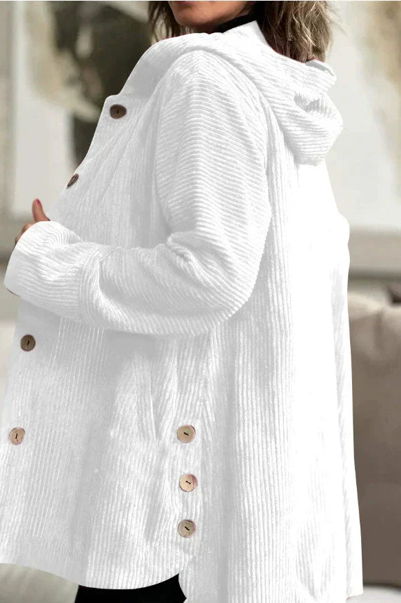 Cordia - Κοτλέ Μπουφάν με Κουκούλα