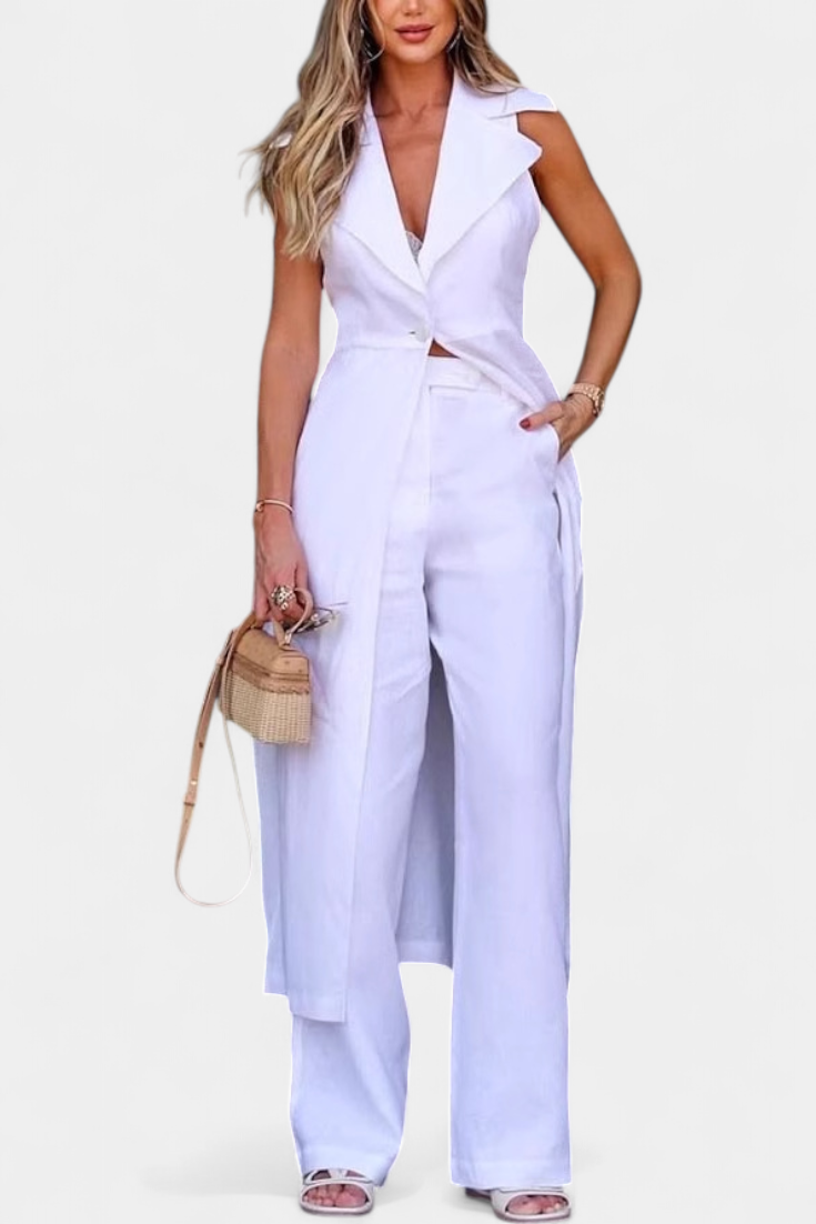 Eider Σετ με Μακρύ Γιλέκο και Ίσιο Παντελόνι