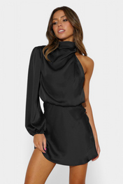 Mara Μίνι Δραπέ Φόρεμα με Έναν Ώμο