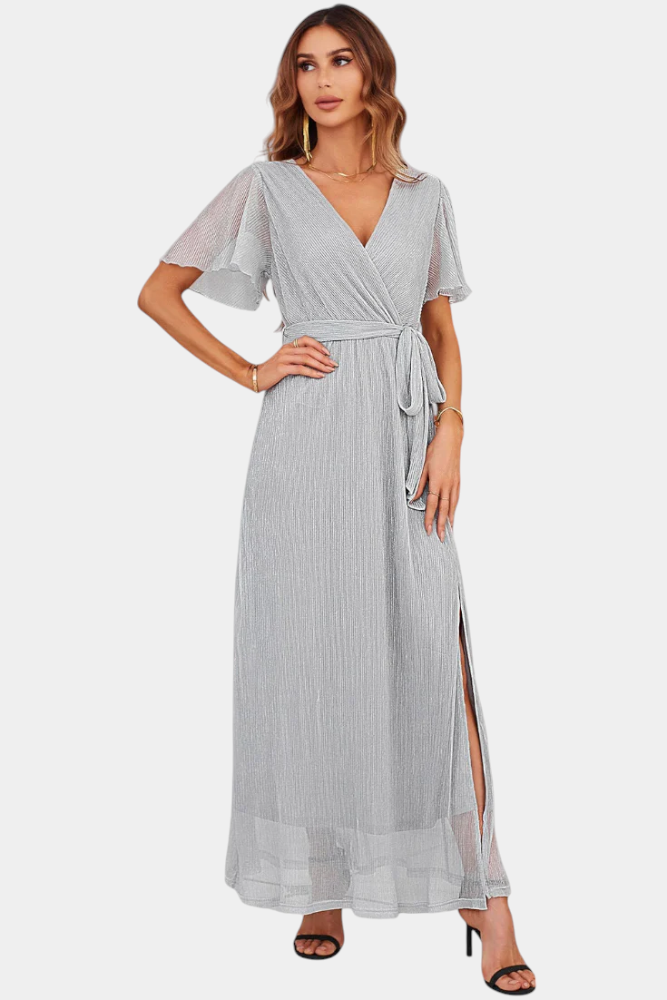 Esperanza Maxi Wrap φόρεμα με βολάν μανίκια