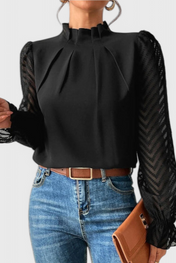 Helga Ναυτική Μπλούζα με Μακριά Μανίκια