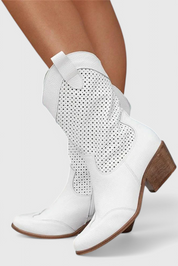 Anna - Μοντέρνες Καουμπόικες Μπότες από Τζιν με Πλαϊνό Φερμουάρ