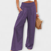 Thearya - Φαρδιά και casual λινά παντελόνια