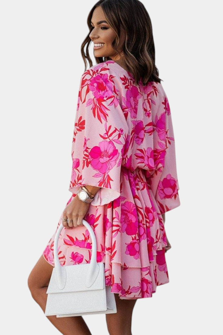 Φόρεμα Eliza Μίνι με μπροστινό κόμπο και βολάν