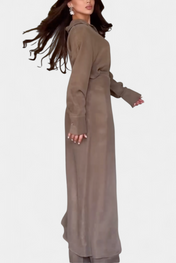 Marisol Καθημερινό Σετ με Φαρδύ Πουκάμισο και Παντελόνι-Φούστα