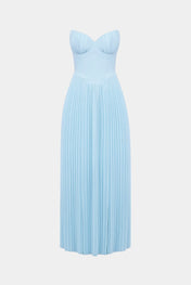 Seraphina Πλισέ Στράπλες Φόρεμα με Μπουστάκι