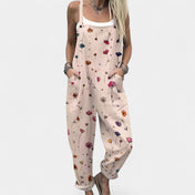 Διονυσούλα - Αέρινη ολόσωμη φόρμα με πολύχρωμο λουλουδάτο σχέδιο