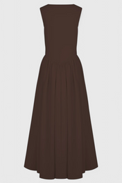 Verona Φόρεμα Midi με Τετράγωνη Λαιμόκοψη