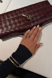 Melanie Τσάντα Clutch με Χρυσή Λεπτομέρεια Κόμπου