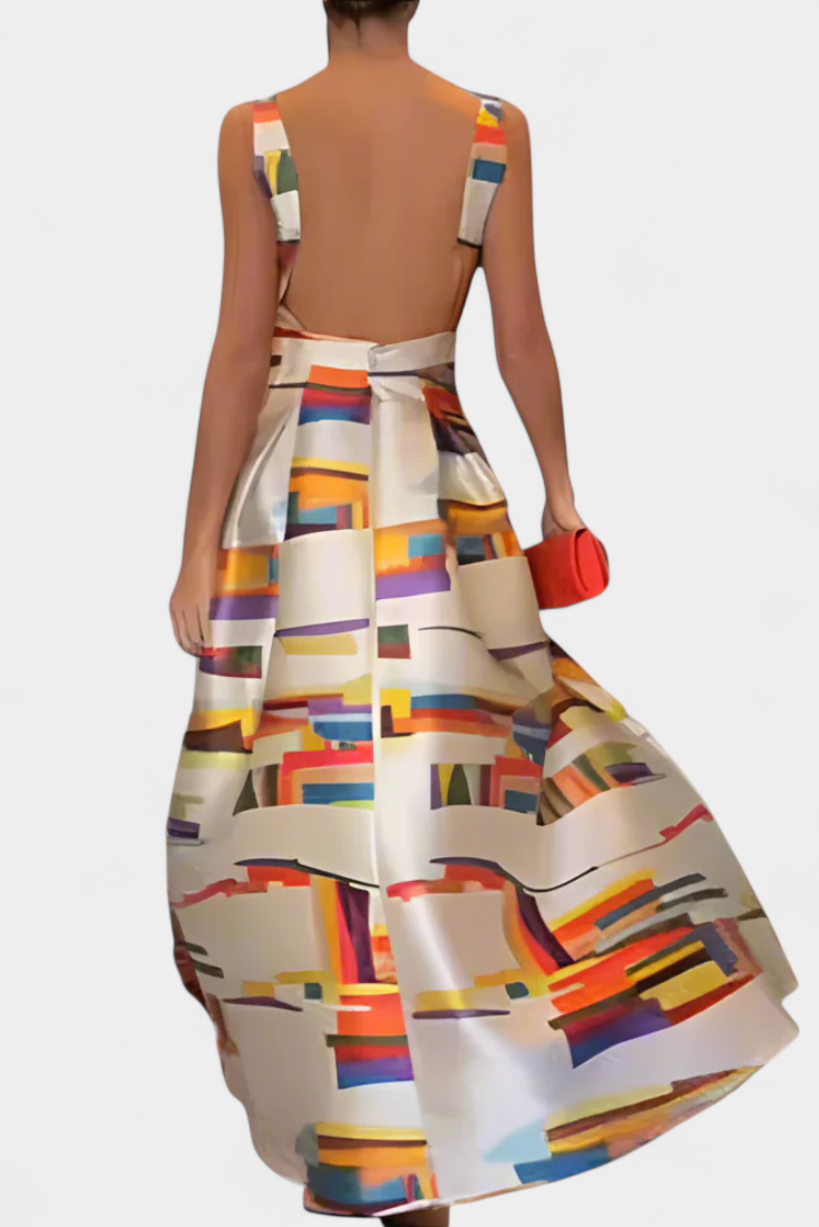 Zara Boho Κεντητό Φόρεμα με V Ντεκολτέ