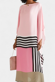 Ελενόρα Καφτάνι με Γεωμετρικό Σχέδιο, Φαρδιά Γραμμή και Ύφασμα Butterfly Mesh