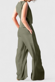 Yvanne Καλοκαιρινό Αμάνικο Σετ Vintage