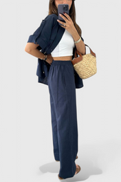 Lani Χαλαρό Σετ Δύο Τεμαχίων με Πουκάμισο και Παντελόνι