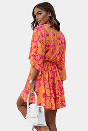 Φόρεμα Eliza Μίνι με μπροστινό κόμπο και βολάν