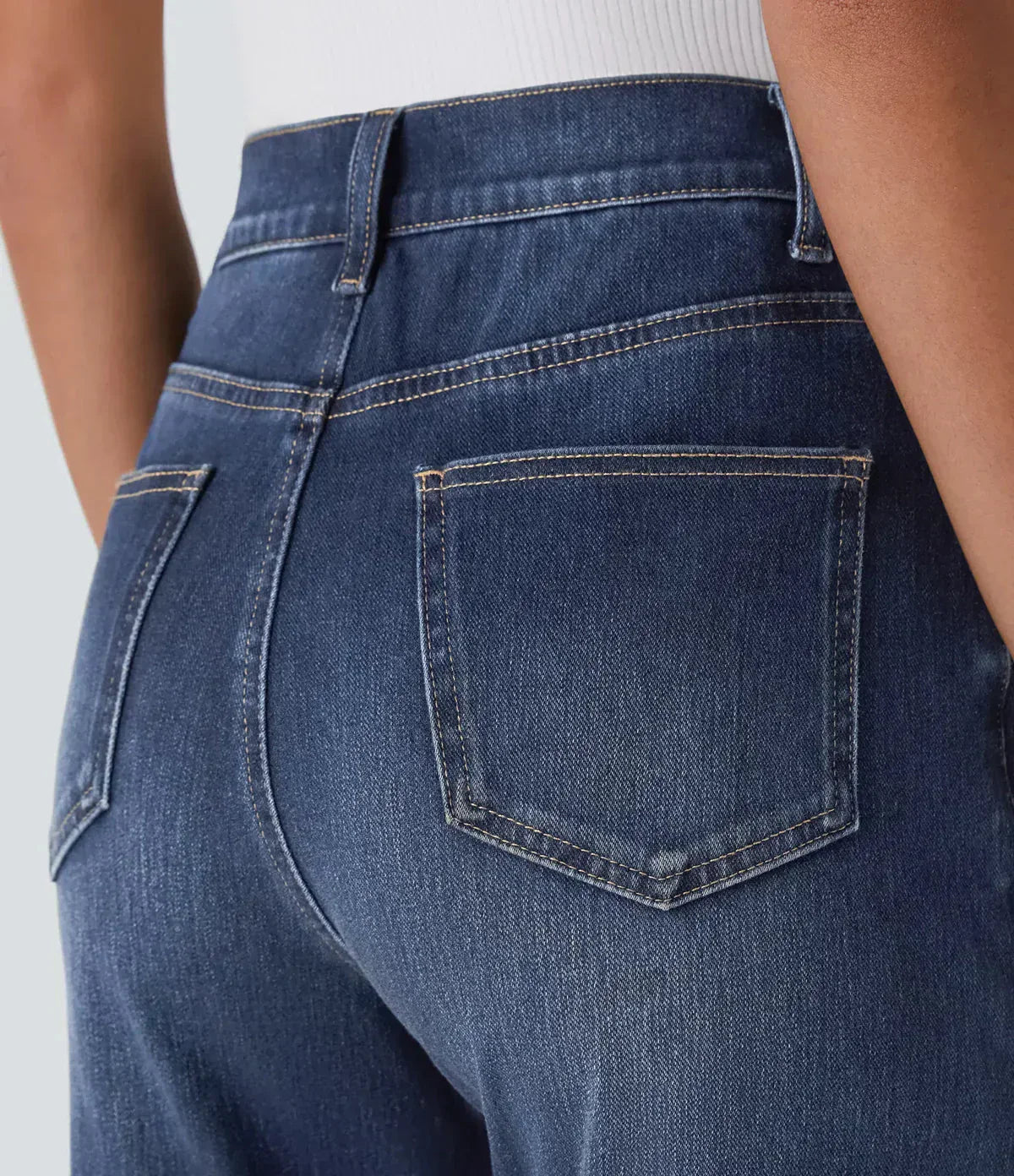 Ελαστικό και Άνετο Παντελόνι με Ψηλή Μέση