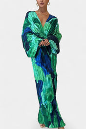 Rebecca Μάξι Φόρεμα με Κόψιμο και Πιέτες