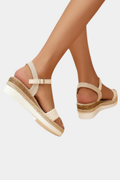 Damiana Σανδάλια με Πλεκτή Λεπτομέρεια