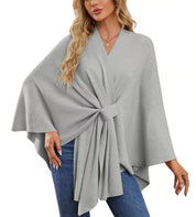 Maegan | Κομψό σάλι τύπου πόντσο με απαλή ανοιχτή μπροστινή σχεδίαση