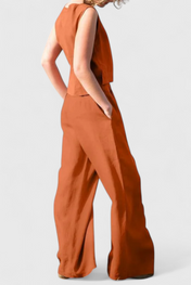 Yvanne Καλοκαιρινό Αμάνικο Σετ Vintage