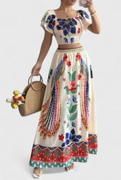 Itzel Μποέμ Σετ με Εθνικό Στάμπα