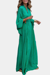 Anelia - Μάξι Γεωμετρικό Φόρεμα με Ντεκολτέ V