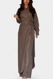 Marisol Καθημερινό Σετ με Φαρδύ Πουκάμισο και Παντελόνι-Φούστα