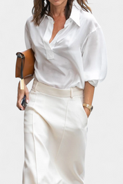 Ada Φούστα H-Line Μονόχρωμη με Μοντέρνο Αστικό Στυλ