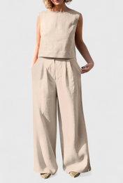 Yvanne Καλοκαιρινό Αμάνικο Σετ Vintage