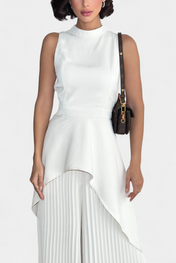 Χρυσούλα Ασύμμετρο Σετ με Πλισέ Παντελόνι