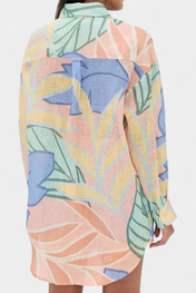 Lumina Τροπικό Σετ με Φαρδύ Πουκάμισο και Σορτς με Ψηλόμεση Μέση