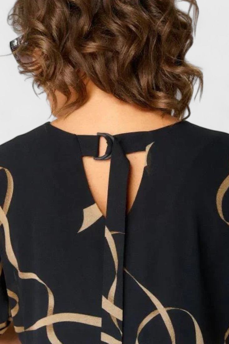 Jillian Μαύρο Φόρεμα Caftan