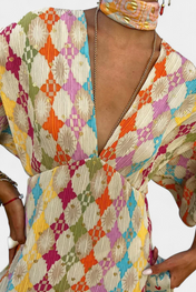 Shanice Μάξι Φόρεμα με Γεωμετρική Στάμπα