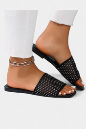 Iva σανδάλια με Glitter και τετράγωνο δάχτυλο