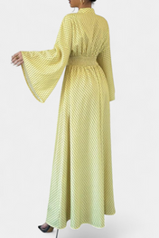 Anelia - Μάξι Γεωμετρικό Φόρεμα με Ντεκολτέ V