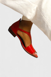 Doina Elegant Eco-Leather σανδάλια με μυτερή μύτη και χαμηλό τακούνι