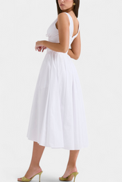 Margie Μίντι Φόρεμα με Λαιμόκοψη V και Ρομαντική Φλοράλ Στάμπα