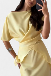 Βελέδα Σετ με Τοπ με Σταυρωτές Τιράντες και Αέρινη Φούστα