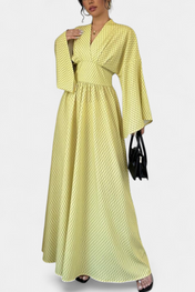 Anelia - Μάξι Γεωμετρικό Φόρεμα με Ντεκολτέ V