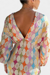 Shanice Μάξι Φόρεμα με Γεωμετρική Στάμπα