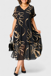 Jillian Μαύρο Φόρεμα Caftan