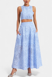 Danitza Ρομαντικό Σετ με Δαντέλα και Διάτρητο Φλοράλ Σχέδιο