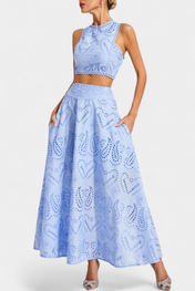 Danitza Ρομαντικό Σετ με Δαντέλα και Διάτρητο Φλοράλ Σχέδιο