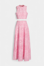 Danitza Ρομαντικό Σετ με Δαντέλα και Διάτρητο Φλοράλ Σχέδιο