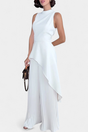 Χρυσούλα Ασύμμετρο Σετ με Πλισέ Παντελόνι