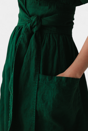 Cressida Βαμβακερό Φόρεμα με Λαιμόκοψη V και Ρυθμιζόμενη Μέση