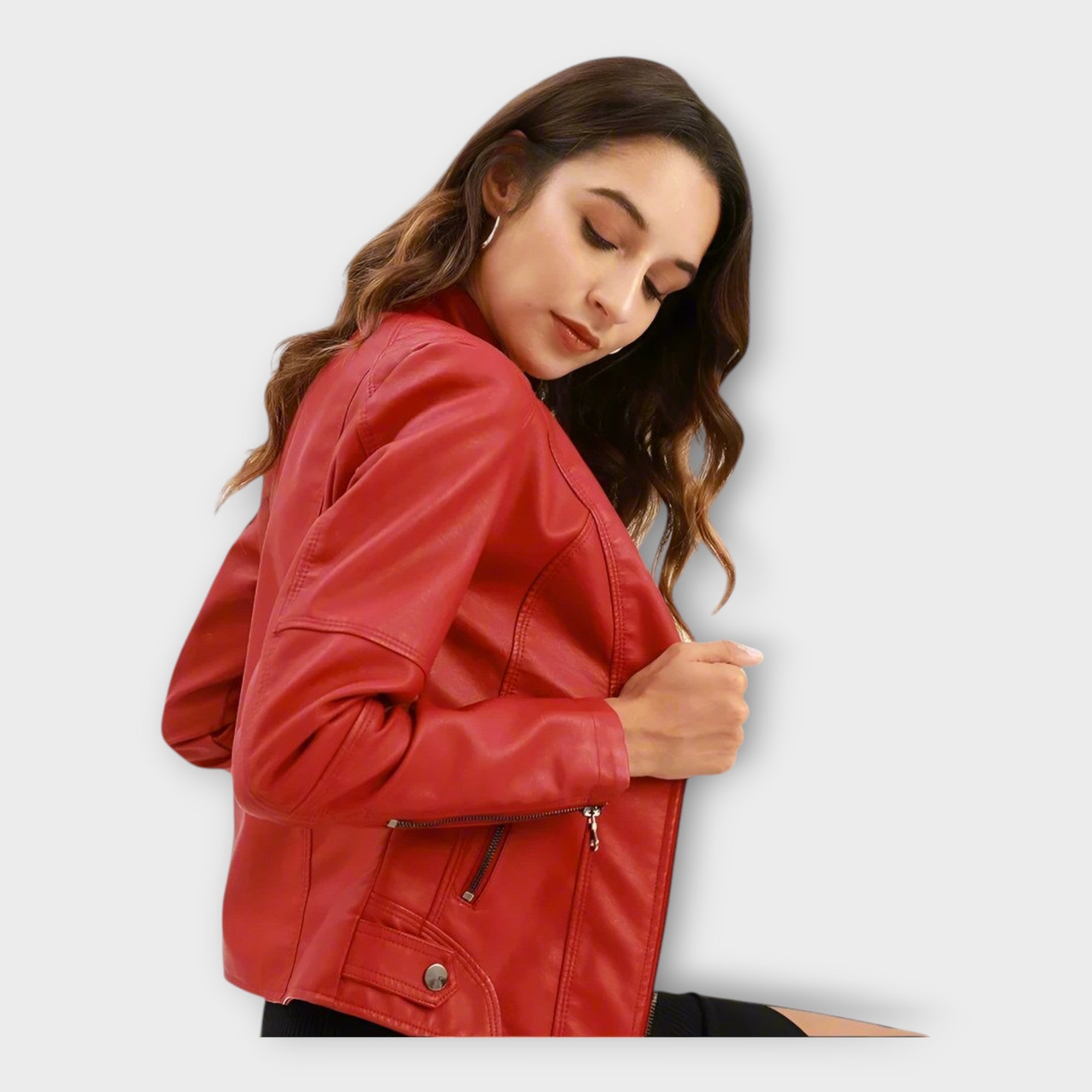 Δερμάτινο Κομψό  Σακάκι με Μοντέρνα Γραμμή και Διαχρονικό Στυλ